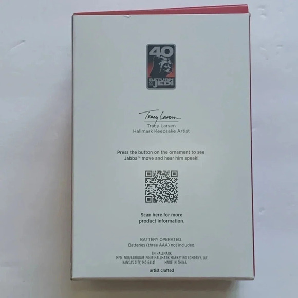 Hallmark Star Wars JABBA THE HUTT Keepsake Ornament Sound and Motion New - Picture 3 of 4